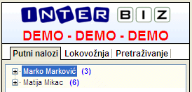 Demo verzija programa za putne naloge PUTNIK